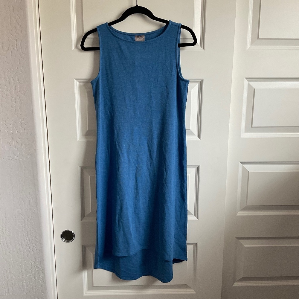 Chico’s Shoshoni High/Low Knee Dress - Bijou Blue - Size Small
